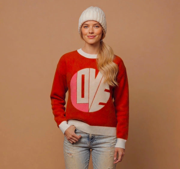 THE LOVE KNITTED UNISEX SWEATER