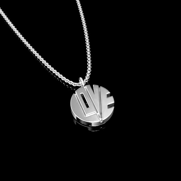 THE TINY PILL "PENDANT OF LOVE" IN 14K WHITE GOLD