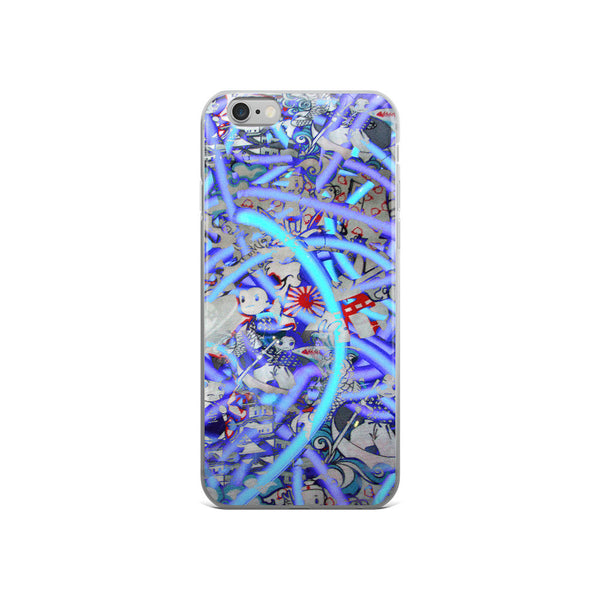 Blue Neon Pop Art iPhone cases 5/5s/Se, 6/6s, 6/6s Plus Case