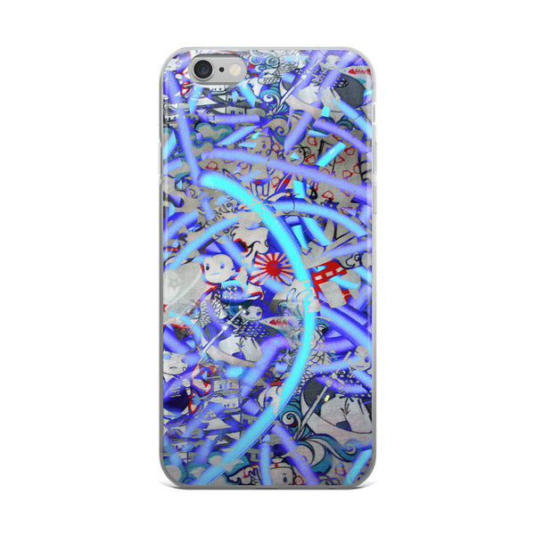 Blue Neon Pop Art iPhone cases 5/5s/Se, 6/6s, 6/6s Plus Case