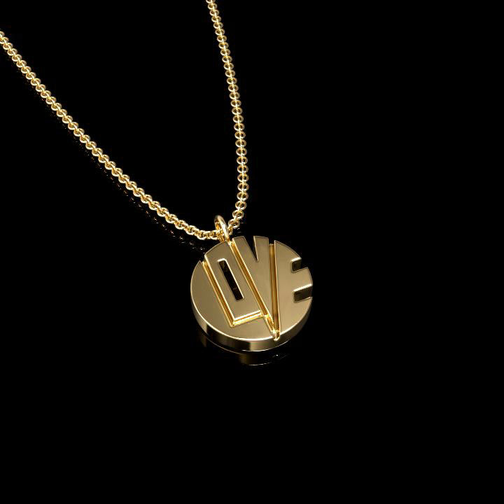 THE TINY PILL "PENDANT OF LOVE" IN 14K YELLOW GOLD